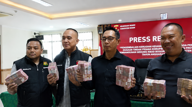 Konferensi pers Kejari Kabupaten Bogor